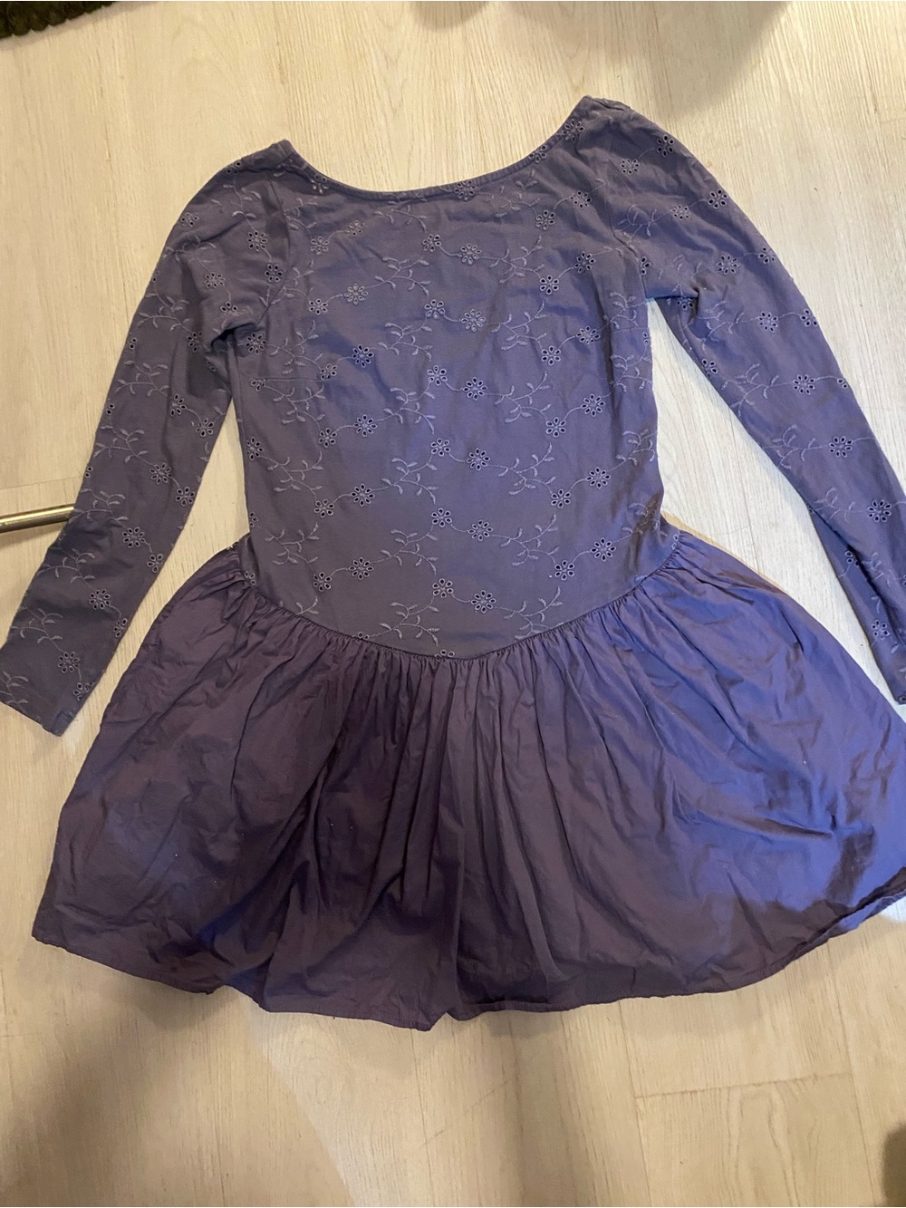 Free People Purple Eyelet Midi Dress